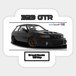 Mazda 323 GTR Black Sticker